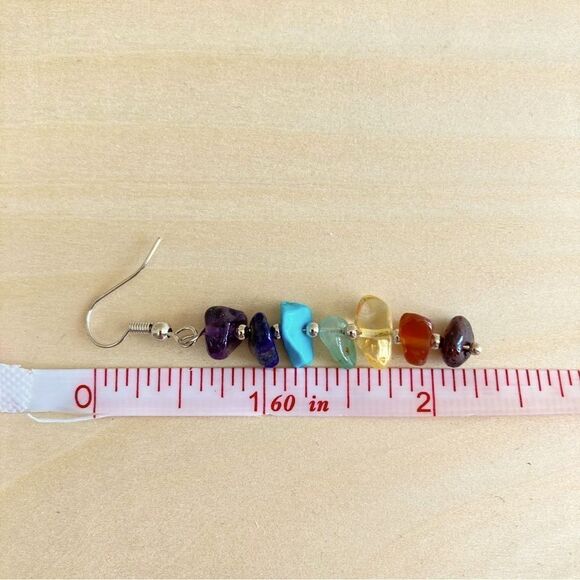 Crystals Dangle Earrings - Picture 2 of 3